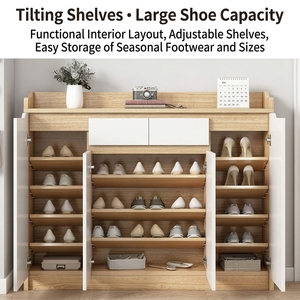 Zapatero Moderno de Madera de Alta Calidad <span class=keywords><strong>con</strong></span> Amplio Espacio de Almacenamiento, Superficie Impermeable y Resistente a los Arañazos, Ideal para la Sala de Estar del Hogar - Product Image 2