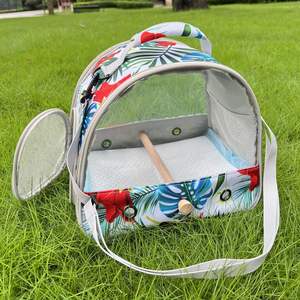 Portatore da viaggio per uccelli portatile Premium piccola gabbia quadrata con trespolo per pappagallini pappagallini Cockatiels Conures - Product Image 2