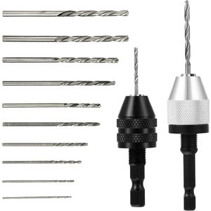Portabrocas autocentrante de tres mordazas con vástago hexagonal de cambio rápido de 3.6mm/6.5mm para brocas de 0.8-3.0mm para taladradoras - Product Image 2
