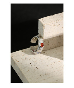 INS French Light Luxury <span class=keywords><strong>Color</strong></span> Zircon Temperamento S925 Anillo de plata pura Anillo Abierto Femenino - Product Image 5