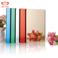 Plaques de miroir acrylique argentées réfléchissantes colorées KINHO 8x8 pouces pour allées de mariage et sols