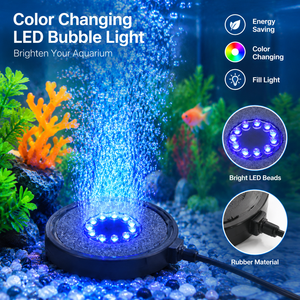 Lámpara <span class=keywords><strong>LED</strong></span> Sumergible para <span class=keywords><strong>Acuario</strong></span> con Burbujas, USB, Piedra de Oxígeno, con Cambio de Color en Goma - Product Image 2