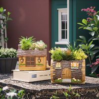 Pot de jardin artisanal RoogoHandmade style Cottagecore avec trou de drainage, pot à succulentes, ornement de jardinage pour plantes vertes