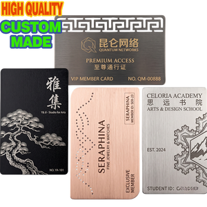 Cartes de visite métalliques personnalisées gravées en aluminium pour membres VIP – Cartes vierges robustes pour promotion et branding en gros - Product Image 1