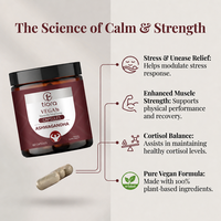 Complément Herbal Personnalisé Shecome Ashwagandha pour la Gestion du Stress et l'Amélioration du Sommeil - Capsules d'Ashwagandha