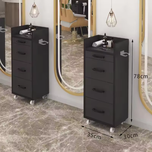 Carrito de Peluquería Profesional 2026 Blanco con Ruedas, Carrito de Metal para Salón de Belleza, Spa Facial y Peluquería - Product Image 2