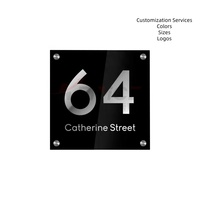 Plaque de porte en acrylique murale, affichage, découpe au laser, forme personnalisée, porte-numéro en perspex
