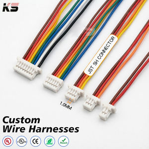สายเคเบิลแบบกำหนดเอง shr 3 4 5 Shr-5 ทางเลือกแทน สายเคเบิลขนาด 1.0 มม. 6 ขา แบบ JST SH สีดำ สายจัมเปอร์ 5 ขา 6 8 ขา ขั้วต่อ 1.0 มม. ชุดสายเคเบิล - Product Image 1