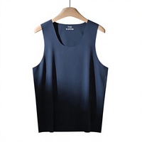 Customized Brand Men's Yellow Sleeveless Tank Top O-Neck Solid Color Casual Breathable Quick Dry Knitted Polyester/Cotton 120g