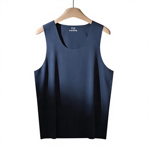 Customized Brand Men's Yellow Sleeveless Tank Top O-Neck Solid Color Casual Breathable Quick Dry Knitted Polyester/Cotton 120g - Product Image 2
