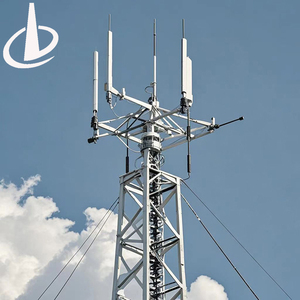 80 Meter mendukung mandiri Menara telekomunikasi kisi baja berkaki 4 dengan galvanis celup panas 40 M/S kecepatan angin - Product Image 5