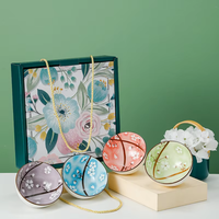 Lot de bols à riz et à soupe en porcelaine florale de 4,5 pouces, personnalisables, avec boîte cadeau, vaisselle en céramique pour souvenir de mariage