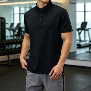 <span class=keywords><strong>Polo</strong></span> all'ingrosso 100% poliestere a maniche corte estiva ad asciugatura rapida da <span class=keywords><strong>uomo</strong></span>, personalizzabile con logo sublimatico - Product Image 2