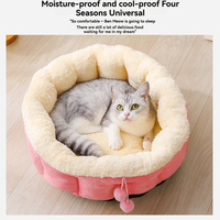 Lit pour animaux de compagnie en polaire arctique rond moderne, doux et moelleux, pour chats et chiens de petite/moyenne/grande taille, confortable pour un sommeil profond