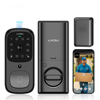 LNDU Sleutelloze Wifi Deurbelcamera Vingerafdruk Slimme Deurgrendel USA Alexa Hotel Huis Digitale Poort Deursloten