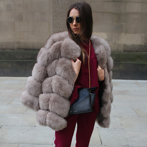 Fragola nuovo arrivo invernale giacca di <span class=keywords><strong>pelliccia</strong></span> calda e spessa <span class=keywords><strong>pelliccia</strong></span> di volpe per bambine - Product Image 3