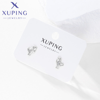 Boucles d'oreilles clous mini zircon oiseau plaqué or XUPING 6636, bijoux fantaisie pour femme, cadeau de mode quotidienne