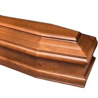 Cercueil en bois de pin massif simple nouveau design cercueil funéraire biodégradable et cercueil de crémation vert