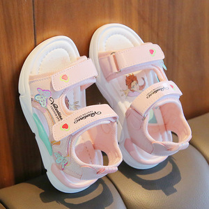 Sandalias Casuales de Verano para Niña, Transpirables, con Punta Abierta, Suela Suave Antideslizante para Playa - Product Image 1