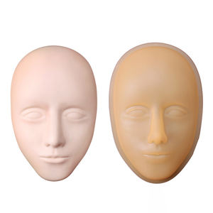 Mascarilla facial completa de piel de práctica de silicona 3D | Cabeza de entrenamiento de maquillaje y tatuaje realista | Práctica de microblading de maquillaje permanente - Product Image 6