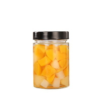 Recipiente hermético de vidrio de boca ancha, tarro de vidrio Ergo para alimentos, frutas, gelatina de azafrán, mermelada de miel con tapa giratoria de Metal
