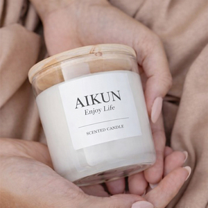 AIKUN Home Decor Scented <b>Candle</b> Glass Soy Wax <b>Candle</b> for Wedding Gift Retail OEM ODM Factory - Product Image 3