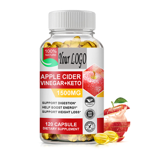 批发 120 粒苹果醋胶囊燃脂酮糖素软糖，支持消化并增强能量 - Product Image 1