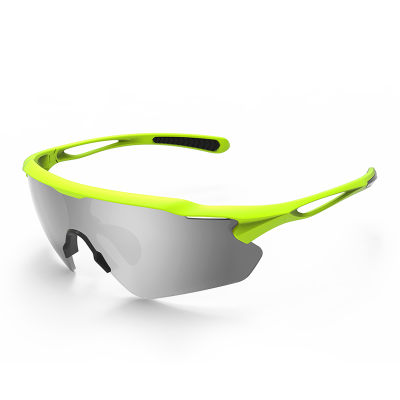 Marco amarillo fluorescente + lente de plata