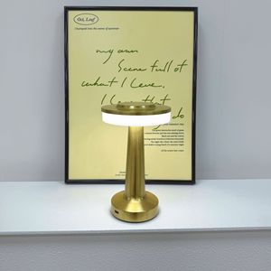 Cross-border hot-selling barbell rechargeable touch decorative creative bar lamp retro metal three-color dimmable dumbbell - Product Image 5