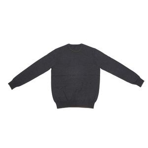 Suéter de cuello redondo de manga larga ajustado a la moda para hombre hecho de Cachemira como algodón - Product Image 6