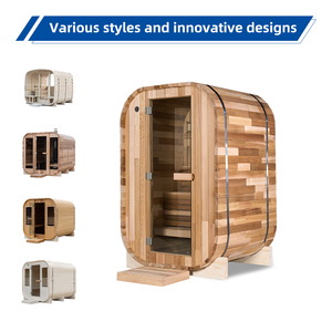 Lujo 1-2 personas al aire libre Cedar Cube Sauna Room Square Spa Sauna Cabina por fabricante - Product Image 5