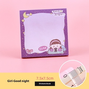 Cute Japanese Cartoon Duck Girl Fueling Autoadhesivo Hand Account Material Bloc de notas para uso escolar Post-It Notes - Product Image 6