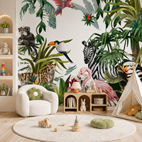 Papier peint tropical personnalisé, imperméable, décoratif, pour salon, hôtel, bureau, espace commercial