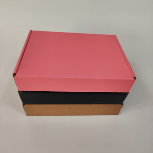 最优惠价格 11x8x2 英寸压纹和UV涂层瓦楞纸箱 定制颜色 可回收鞋柜 - Product Image 2