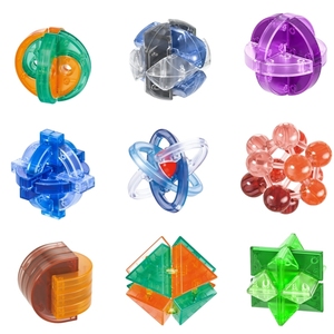 Puzzle en plastique 3D DIY pour adultes et enfants Jouets colorés Luban Lock <span class=keywords><strong>Kong</strong></span> <span class=keywords><strong>Ming</strong></span> Puzzle IQ Casse-tête Mini jeu de déverrouillage - Product Image 3