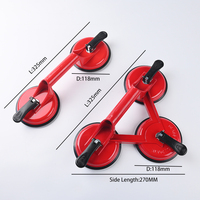 Ventouse robuste à double griffe pour carrelage et verre, outil de manutention de sols épaissi, DIY OBM