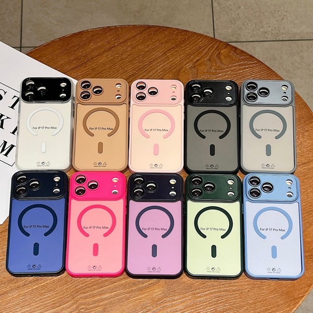Phone Case for iPhone 17 Air 17 Pro Max 16E 16 15 14 13 12 11 Pro Max Soft Wireless Charging Magnetic Cover Camera Protector