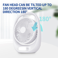 Ventilateur de table portable mini manuel rechargeable avec câble USB 5V pour extérieur, en plastique, 7 options de couleurs