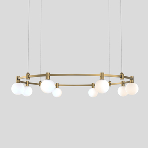 Modern Luxury LED Ceiling Lamp Indoor Lighting Surface Mounting Brass Circular Track Decorative <b>Light</b> for Villa Living Room - Product Image 4