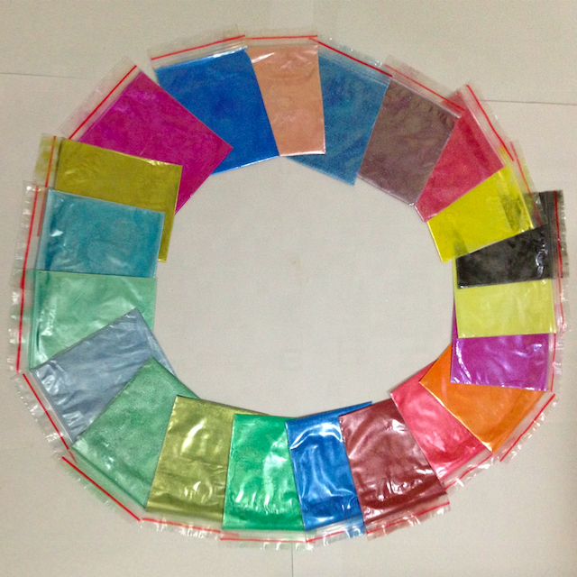 Pigmentos de pó de mica 24 cores para sabão da mão da bomba do banho, fabricante colorido