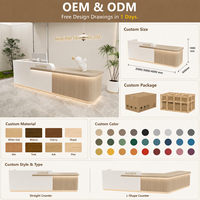 Comptoir personnalisé pour salon de beauté moderne et minimaliste, comptoir de caisse pour magasin de vêtements et bureau de réception d'entreprise