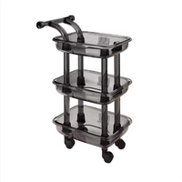 Chariot de salon à 3 niveaux Wss 2025 Sober Wholesale White, chariot de salon de beauté en plastique noir de luxe pour stylistes, véritable assistant personnel