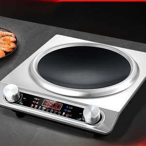 Poêle à électro-aimant concave de type bouton électrique avec sélection de température à plusieurs étages multifonctionnel pour une variété de pots - Product Image 1