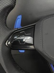 Fibre <span class=keywords><strong>de</strong></span> carbone véritable pour volant, palettes <span class=keywords><strong>de</strong></span> changement <span class=keywords><strong>de</strong></span> vitesse bleues, cuir perforé pour Volkswagen Golf 8 MK8 R GTI CC Passat - Product Image 4