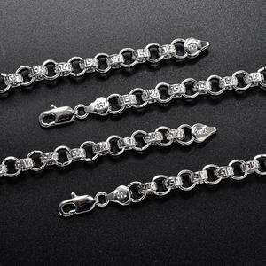 Fashion Trendy <b>Copper</b> Alloy fine jewelry chunky luxury design wholesale customizable silver plated unisex multi size necklace - Product Image 6