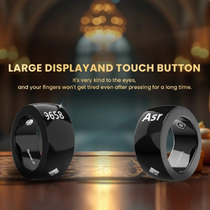 แหวนสแตนเลสสตีลทนทาน รุ่น Zikr Ring SQ668 สมาร์ททัสบีฮ์ พร้อมหน้าจอ OLED แสดงเวลาละหมาด 5 เวลา พร้อมระบบแจ้งเตือนการสั่นสะเทือน แหวนอิทัสบีฮ์ - Product Image 3