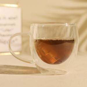 Tazza in Vetro Doppio con Manico, Best Seller Europeo, in Vetro Borosilicato di Alta Qualità per Bevande, Acqua, Tè, Caffè - Product Image 5
