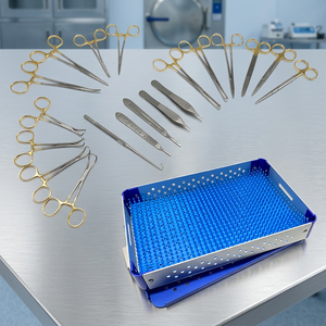 Kit d'instruments manuels en acier QSWTITAN pour la chirurgie orthopédique des tissus mous, certifié CE Classe I, pour interventions sur petits animaux - Product Image 3