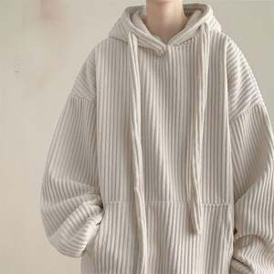 Sweat-shirt à col ras du cou côtelé vierge personnalisé Sweat-shirt à col rond en velours côtelé Sweat-shirt à capuche en velours côtelé vierge - Product Image 5