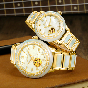 New Arrival High Quality Natural White Jade <b>Watch</b> Luxury Brand <b>Skeleton</b> <b>Automatic</b> Mechanical <b>Watch</b> - Product Image 6